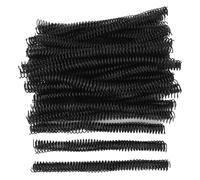 100PCS Spiral Binding Coils 16mm Diameter 48 Teeth 4:1 Pitch Plastic Spines for A4 Paper, Compatible with 4 - Hole per Inch Binding Machines, Holds Up to 140 Sheets (Black)