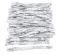 100PCS Spiral Binding Coils 16mm Diameter 48 Teeth 4:1 Pitch PVC Plastic Spines for A4 Paper, Holds Up to 140 Sheets, Compatible with Standard Binding Machines (White)