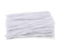 100PCS Spiral Binding Coils,48 Loops 4:1 Pitch A4 Paper Plastic Binding Spines 40 Sheets Capacity 8mm Diameter for Paper Documents Manuscripts (White)