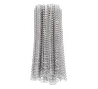 100PCS Spiral Binding Coils, Double Wire Binding Spines 34 Loops 3:1 Pitch for A4 Paper, 14.3mm Diameter Holds 120 Sheets with Nylon Coating for Document Organization (Silver)