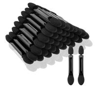 100Pcs Sponge Eyeshadow Applicators Disposable Eyeshadow Brushes Double Ended Sponge Eyeshadow Brush Portable Travel Lip Eye Makeup Brushes Applicator Tool for Eye Makeup Nails Art Beauty