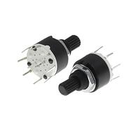 100PCS SR16 16MM Rotary Band Switch 2 Pole 3 4 Position 1 Pole 5 6 8 Position Handle Length 15MM Axis Band Switch (Color : 1 Pole 6)(2 Pole 3)