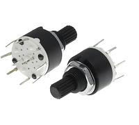 100PCS SR16 Plastic 16MM Rotary Band Switch 2 Pole 3 4 Position 1 Pole 5 6 8 Position Handle Length 15MM (Color : 1 Pole 6)(2 Pole 3)