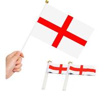 100Pcs St George Hand Flags England Hand Waving Fabric Mini English Flags For Rugby Cricket World Cup Royal Event Support Country