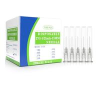 100pcs Stainless Steel Dispensing Accessories, Laboratory Supplies, Individually Sealed Wrapped for Scientific Measuring, Refilling Liquid (27g-13MM-100)