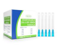 100pcs Stainless Steel Dispensing Accessories, Laboratory Supplies, Individually Sealed Wrapped for Scientific Measuring, Refilling Liquid (23g-38MM-100)