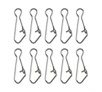 100pcs Stainless Steel Fishing Hooked Snap Swivels for Lure Rigging Leader Connection and Tackle Compatibility (0# 13mm)