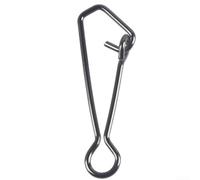 100pcs Stainless Steel Fishing Hooked Snap Swivels for Lure Rigging Leader Connection and Tackle Compatibility (5# 30mm)
