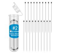 100pcs Stainless Steel Insect Pins Kit, Entomology Specimen Pins with Vials for Butterfly Collection, School Lab Display & Bugs Taxidermy(0.38mm,100)