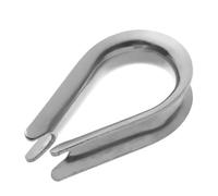 100pcs Stainless Steel M2 To M8 Silver Cable Wire Rope Clamp Thimbles Rigging Hardware Chicken Heart Ring Fixing Workpiece For Gardening Cord(M8)