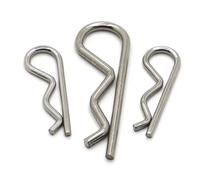 100pcs Stainless Steel R Spring Cotter Pin Wave Shape Split Clip Clamp Hair Tractor M1-M3.5 For Car for Hitch Pin Lock Systems(M2.5x50)