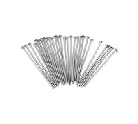 100pcs Stainless Steel Rod Flat Head Pin Steel Tone 15m 20 25 30 40mm Nail Headpin for DIY Beading Craft Jewelry Making 0.5mm-steel tone-0.5x15mm length