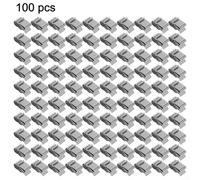 100pcs Stainless Steel Solar Panel Wire Clips for Photovoltaic for Cable Management 2-Wire Style Fits 6 to 6.5mm Cables Compatible Having 1.0 to 3.2mm Frame Brackets (100pcs)