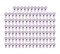100pcs Star Clips, Small Metal Paper Clamps with Strong Clamping Force, Cute Cartoon Hollow Design for Office Documents Tickets and Certificates (Purple)
