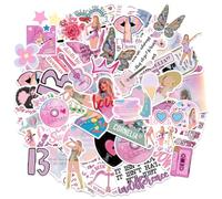 100pcs Stickers for Girls Water Bottle, Music Sticker for Adult, Female Pop Singer Sticker for Teen Girl, Vinyl Waterproof Pink Bookish Stickers for Water Bottles Laptop Party Favors