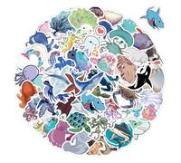 100PCS Stickers, Waterproof Animal Stickers for Laptop, Cute Marine Life Decor for Water Bottles & Suitcases