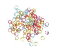 100pcs Stitch Ring Markers, Knitting Stitch Markers for Crocheting, Colorful Metal Crochet Stitch Markers with Open Loop Design, Multipurpose DIY Handcraft Accessories for Knitters