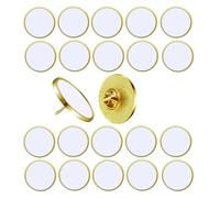 100pcs Sublimation Pins Buttons Bulk Round Blanks with DIY Button Badge Kit Compatible and Multi-Use(Gold)