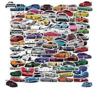 100pcs Super car Stickers for Kids,Racing Car Sticker, Color Waterproof Sports Car Decals, Vinyl Waterproof Stickers Cool Stickers Suitable for Water Bottles, Laptops, Skateboard,Helmet