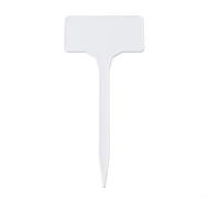 100pcs T Shape Horticulture Plant Labels for Garden Beds Greenhouse Pots Vegetable Herb Flower Identification White PP (White 100pcs)