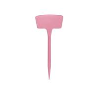 100Pcs T-Shape Plastic Plant Tags Labels Waterproof Solid Color Flower Seeds Varieties Tagging Marker Garden Labels for Herb(Pink)