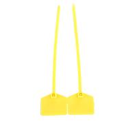 100Pcs Tag Zip Ties, 120mm Self-Locking Cord Marker Label, Plastic Nylon Cable Waterproof Large Shipping Tags Security Tags for Home Office Logistics (Yellow)