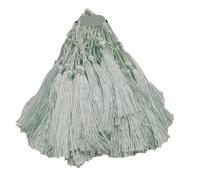 100Pcs Tassels 13cm Silky Floss Bookmark with Cord Loop Knot Tassel Fringe Jewelry Making DIY Craft Accessories for Bookmarks,DIY Craft,Jewelry Making(Light green)