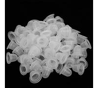 100pcs Tattoo Ink Cups, Disposable Silicone Ink Pigment Cups, Clear Tattoo Pigment Caps for Tattoo Ink and Pigment (Small)