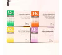 100PCS Tattoo Needle 30G 31G 32G 34G 1.5mm 2.5mm 4mm 6mm 8mm Syringe Injection Painless Small Needle For Beauty Hand Tool Parts 31G6MM