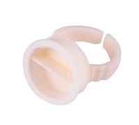 100Pcs Tattoo Ring Cup 3 Types Silicone Semi-permanent Tattoo Ink Ring Cup Pigment Holder for Salon Home Professional Use(L(With Division))