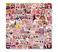 100Pcs Technoblades Game Pink Pig Cute Vinyl Cartoon Stickers for Kids Girls Boys Teens Adults for Water Bottles Laptop Phone Journaling for Birthday Party Supplies Halloween Decoration Favors