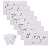 100pcs Thank You Greeting Cards for Business Orders, White Paper