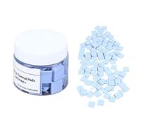 100Pcs Thermal Pad, 12 x 12 x 1.5 mm Silicone Thermal Conductive Sheet for IC Chipset LED IC SMD DIP Soft Stretchable Strong Insulation for Laptop Heatsink CPU GPU SSD