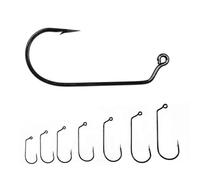 100PCS Thicked 60 Degree Jig Hook High Carbon Steel Big Size Soft Worm Hooks For Seawater Freshwater(100PCS size 5l0)