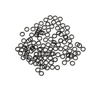 100PCS Threaded Boilie Bait Rings for Carp Hair Rigs Hooks Carp Fishing Terminal Tackle High Strength Matt Black Finish Stainless Steel