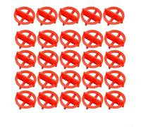 100Pcs Tile Leveling System Spacers Clips Wedges, Reusable PP Plastic Cross Spacers for Floor Wall Tiling, Gap 1mm-3mm, White Yellow Red Green Blue(red 2mm)