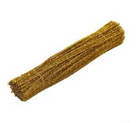 100PCS Tinsel Craft Stems, Glitter Pipe Cleaners, Flash Plush Strip, Glitter Tinsel Glitter Root Glitter Christmas Chenille Craft Pole(gold)