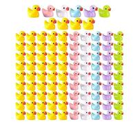 100PCS Tiny Ducks | Challenge Hiding Ducks, Mini Resin Duck Decoration, Realistic Tiny Cute Duck Ornaments, Bath Duck Toys for Aquarium Garden Landscape Dollhouse Ornament Potted Decorations DIY