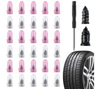 100Pcs Tire Repair Nail Kit with Screwdriver, Rubber Coated Steel for 01-5mm Punctures, No Disassembly Quick Fix for Car Motorcycle Truck Tubeless Tires(101pcs)