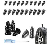 100pcs Tire Repair Rubber Studs with Screwdriver, Rubber Flat Tire Repair Kit for Fast Repair of Tire Punctures Durable Car Tire Repair Kit Self-Service Repair Nails for Car Motorcycle Truck.