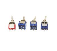 100pcs Toggle Switch Switches 2 Position 3 Position Latching Switch MTS-102/103/202/203 ON-ON SPDT ON-OFF -ON SPDT DPDT(100pcs R ON-ON 3PIN)