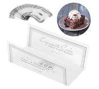 100pcs Transparent Cake Collar Cake Strips for Even Baking Rectangle Frost Form Kit Mousse Surrounding Edge Wrapping Tray Cheese Container for Home Bakery and Cafe