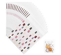 100pcs Transparent Plastic Bags, 3.94x3.94 Inch Self Sealing Cellophane Plastic Bags Self Adhesive Clear Packaging Bags for Candy Biscuit Bakery Snacks Jewelry Crafts (Flower Pattern)