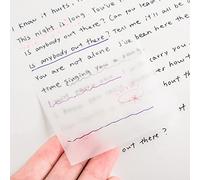 100pcs Transparent Sticky Notes Self-Stick Note Pads, Transparent Self Adhesive Removable Transparent Notes Perfect for Studying and Writing in Text Books，Apply to Office, School (70 * 95mm)