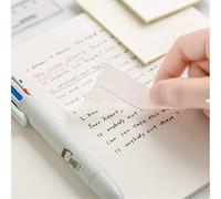 100pcs Transparent Sticky Notes Self-Stick Note Pads, Transparent Self Adhesive Removable transparent notes Perfect for Studying and Writing in Text Books，Apply to Office, School (75*75mm+70*95mm)