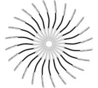 100PCS Treasury Tags - Metal-Ended Paper Fasteners - Elastic String Binders - Hole Punch Ties for Document Binding and Filing (Black)