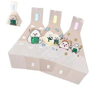100PCS Triangle Wrappers for Onigiri,Onigiri Seaweed Wrapper,Easy-Tear Microwaveable Clear Rice Bags to Hold Wrapped Food,Rice Accessories,Onigiri Kit,Rice Ball Packaging,Sushi Wrapping Paper