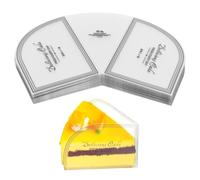 100PCS Triangular Cake Collar, 4.3 X 3.1 X 3.1in PET Transparent Mousse Surrounding Edge Wrapping Tray Triangular Border Edge Cake Collar for Baking Cake Decor for Home Bakery Cafe