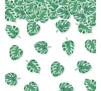 100PCS Tropical Palm Leaf Confetti Tropical Birthday Theme Party Decorations Green Leaf Confetti Party Decorations for Birthday Baby Shower Pool Beach Jungle Wedding Supplies