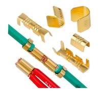 100Pcs U Shape Copper Ring Terminals Non-Insulated Car and Motorcycle Cable Wire Butt Splice Crimp Connectors DJ454A/B/C 453 452 AUOQKQUT(300pcs DJ45)